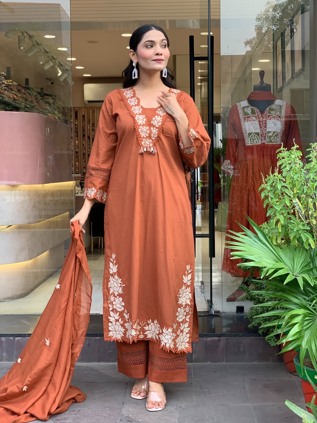 Gazal Premium Cotton Embroidered Pant Set