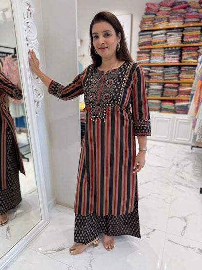 Women’s Printed Straight Kurta Set with Dupatta