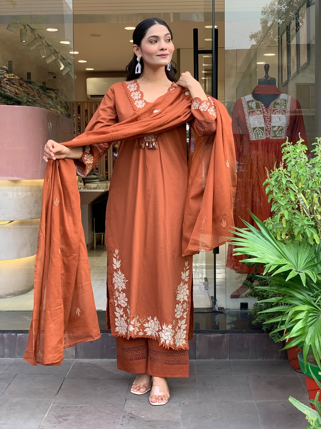 Gazal Premium Cotton Embroidered Pant Set