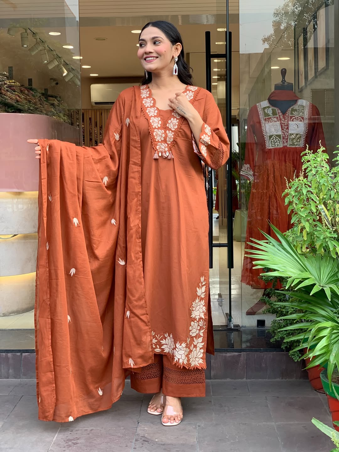 Gazal Premium Cotton Embroidered Pant Set